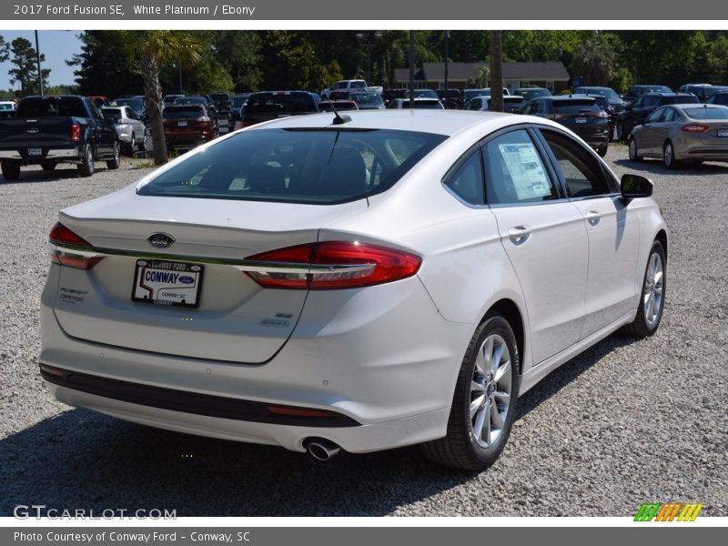 White Platinum / Ebony 2017 Ford Fusion SE