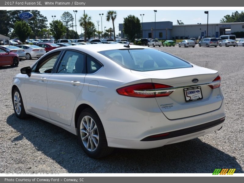 White Platinum / Ebony 2017 Ford Fusion SE