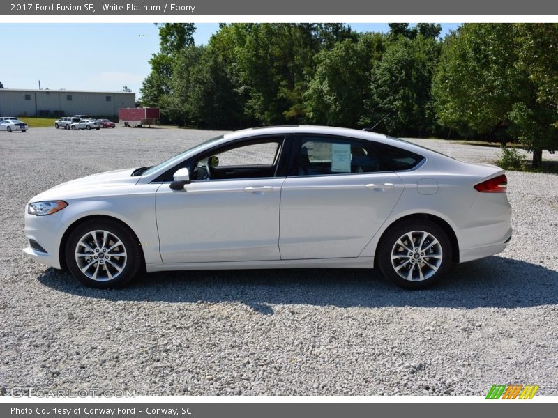 White Platinum / Ebony 2017 Ford Fusion SE