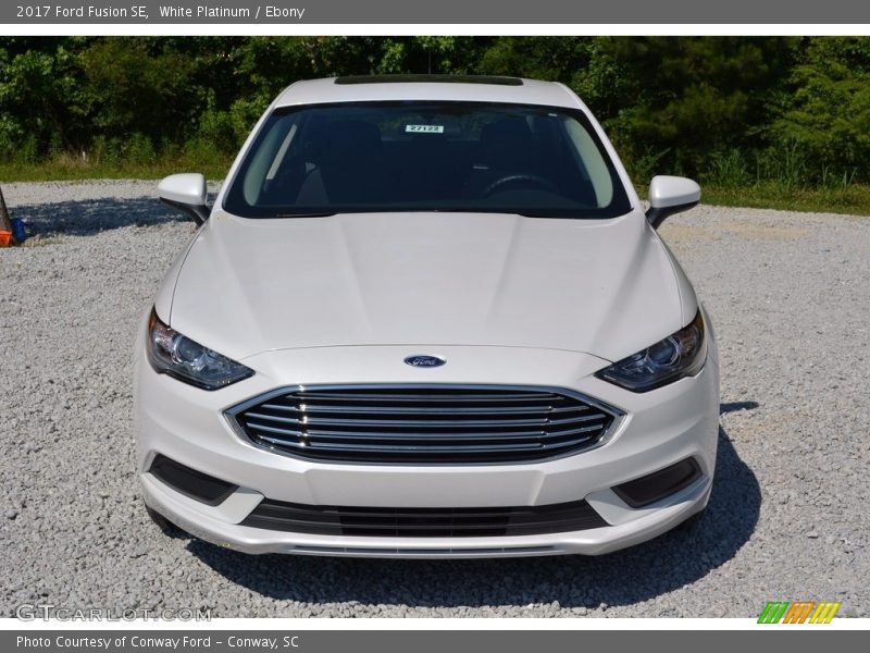 White Platinum / Ebony 2017 Ford Fusion SE