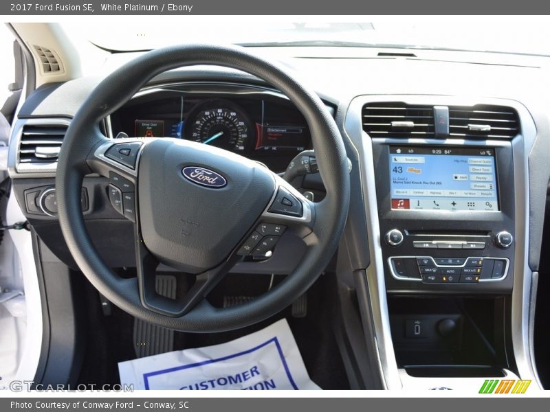 White Platinum / Ebony 2017 Ford Fusion SE