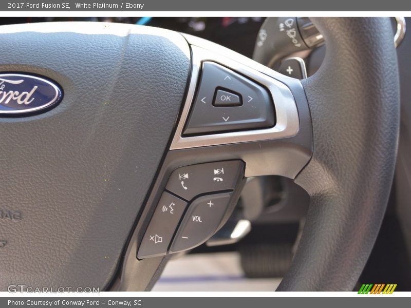 White Platinum / Ebony 2017 Ford Fusion SE