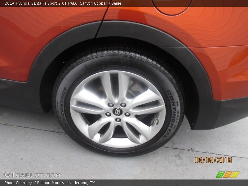 Canyon Copper / Beige 2014 Hyundai Santa Fe Sport 2.0T FWD