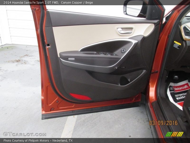 Canyon Copper / Beige 2014 Hyundai Santa Fe Sport 2.0T FWD