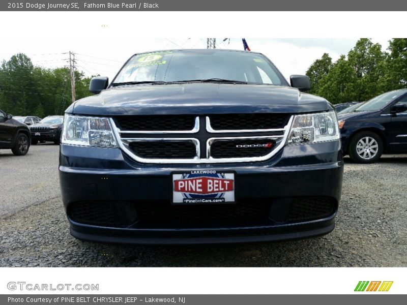 Fathom Blue Pearl / Black 2015 Dodge Journey SE