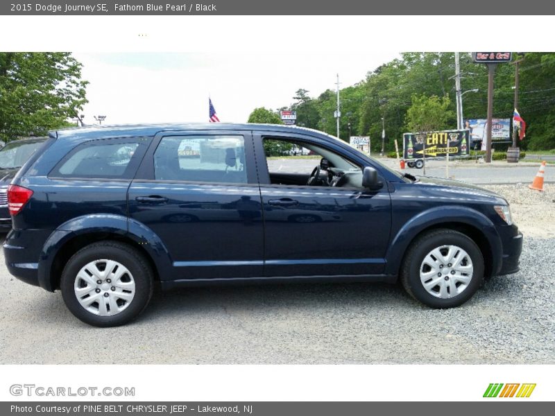 Fathom Blue Pearl / Black 2015 Dodge Journey SE