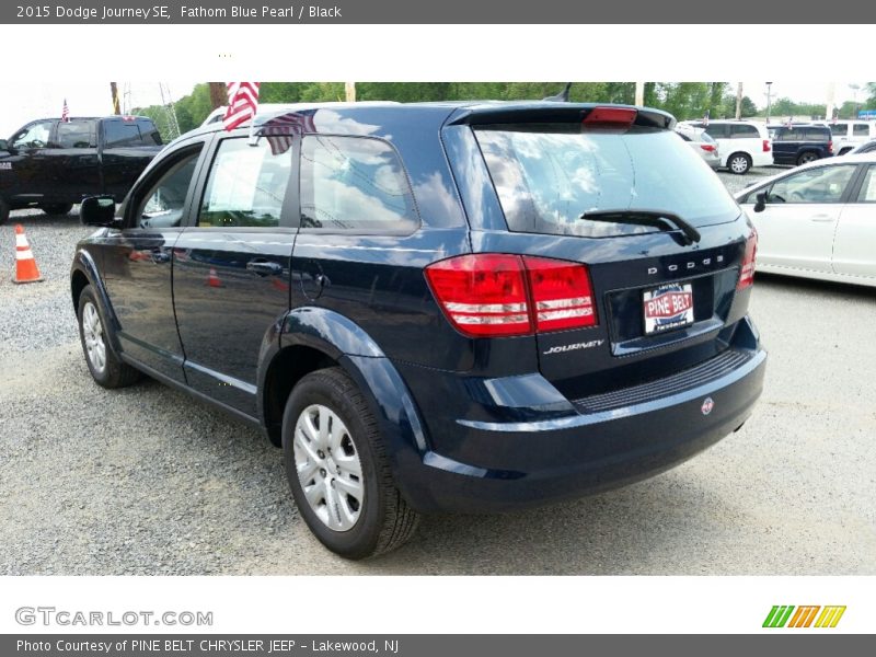 Fathom Blue Pearl / Black 2015 Dodge Journey SE