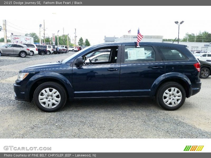 Fathom Blue Pearl / Black 2015 Dodge Journey SE