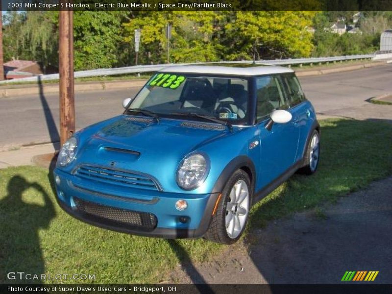 Electric Blue Metallic / Space Grey/Panther Black 2003 Mini Cooper S Hardtop