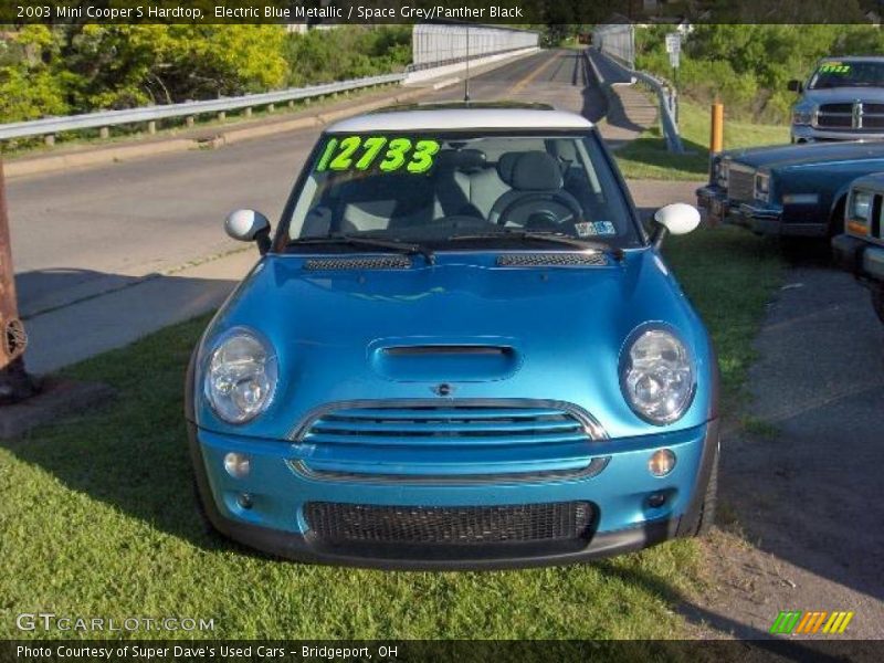 Electric Blue Metallic / Space Grey/Panther Black 2003 Mini Cooper S Hardtop