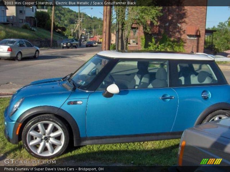 Electric Blue Metallic / Space Grey/Panther Black 2003 Mini Cooper S Hardtop