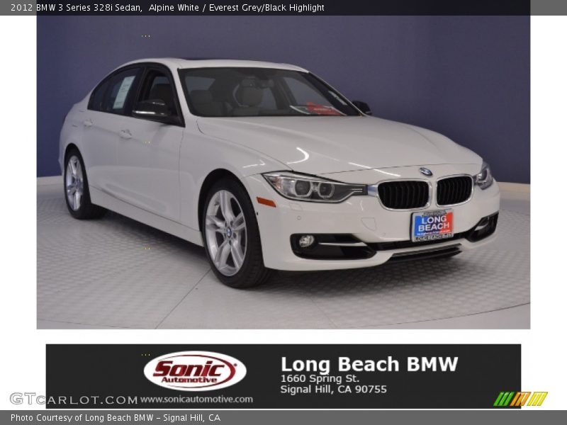 Alpine White / Everest Grey/Black Highlight 2012 BMW 3 Series 328i Sedan