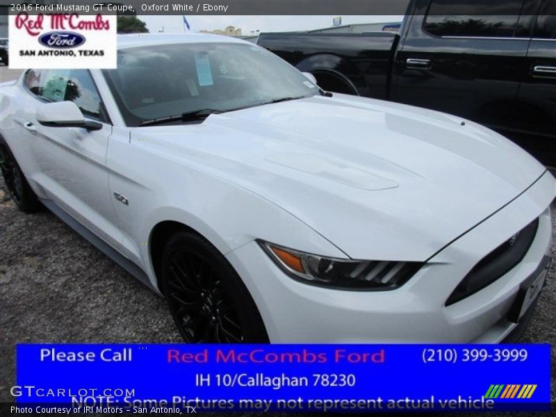 Oxford White / Ebony 2016 Ford Mustang GT Coupe