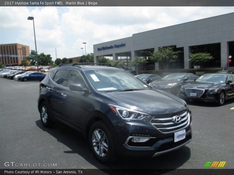Marlin Blue / Beige 2017 Hyundai Santa Fe Sport FWD
