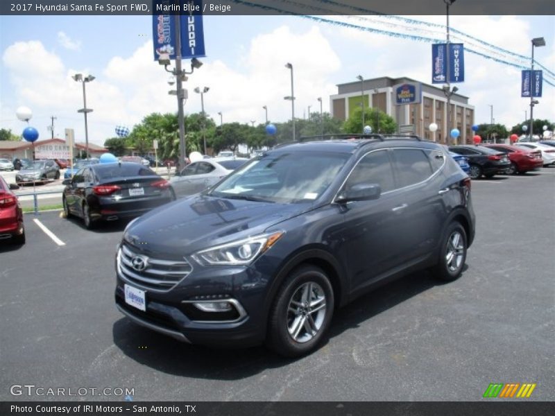 Marlin Blue / Beige 2017 Hyundai Santa Fe Sport FWD