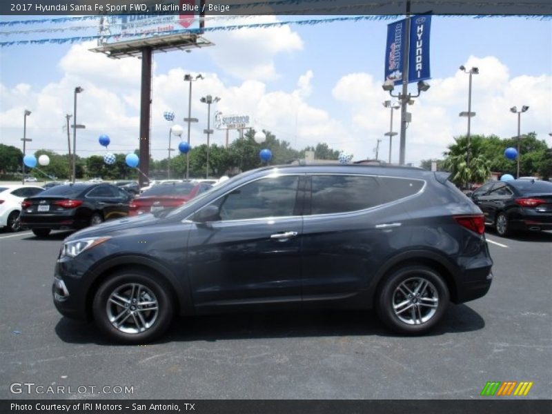 Marlin Blue / Beige 2017 Hyundai Santa Fe Sport FWD