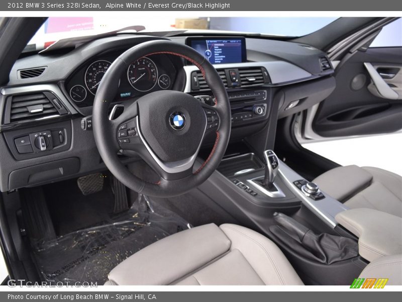 Alpine White / Everest Grey/Black Highlight 2012 BMW 3 Series 328i Sedan