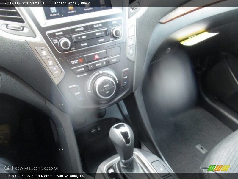 Monaco White / Black 2017 Hyundai Santa Fe SE
