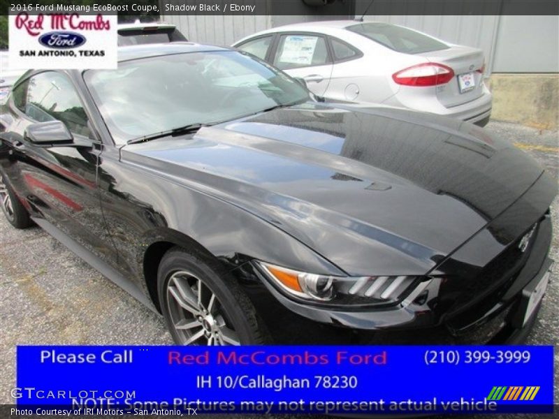 Shadow Black / Ebony 2016 Ford Mustang EcoBoost Coupe