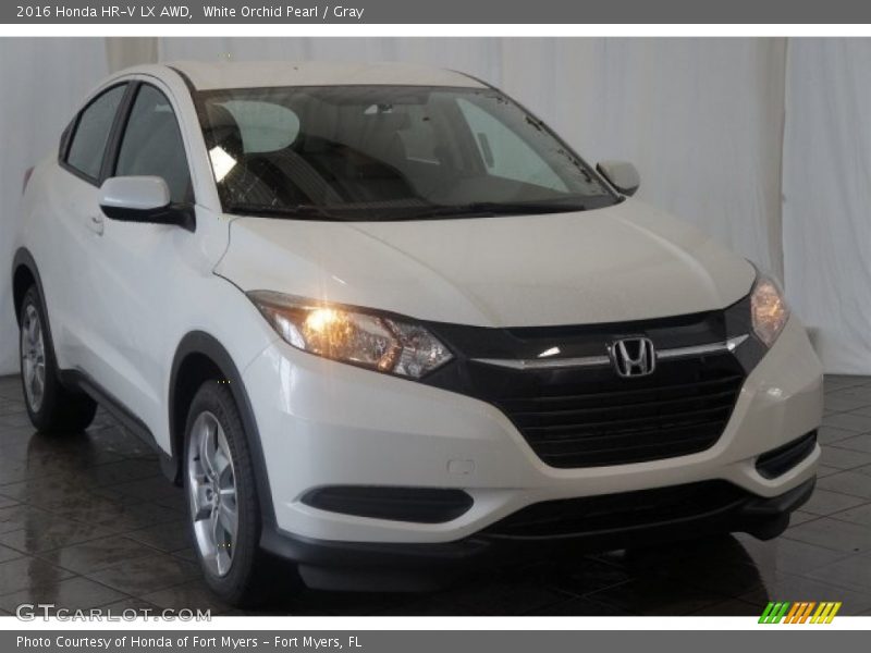 White Orchid Pearl / Gray 2016 Honda HR-V LX AWD