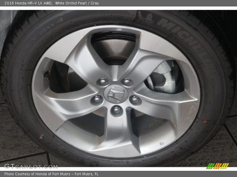White Orchid Pearl / Gray 2016 Honda HR-V LX AWD