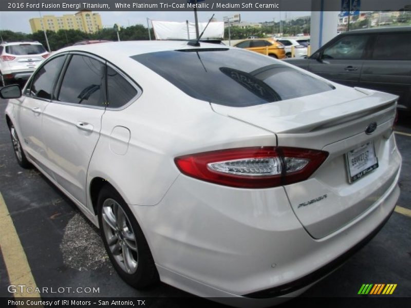 White Platinum Tri-Coat Metallic / Medium Soft Ceramic 2016 Ford Fusion Energi Titanium