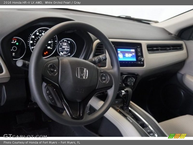 White Orchid Pearl / Gray 2016 Honda HR-V LX AWD