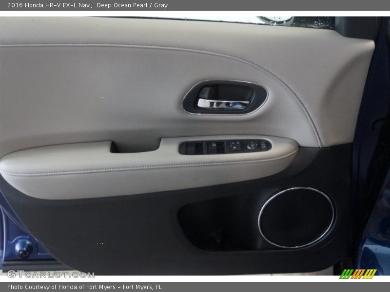 Deep Ocean Pearl / Gray 2016 Honda HR-V EX-L Navi
