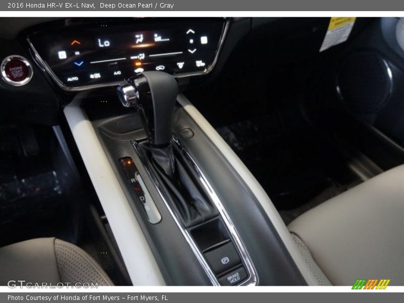 Deep Ocean Pearl / Gray 2016 Honda HR-V EX-L Navi