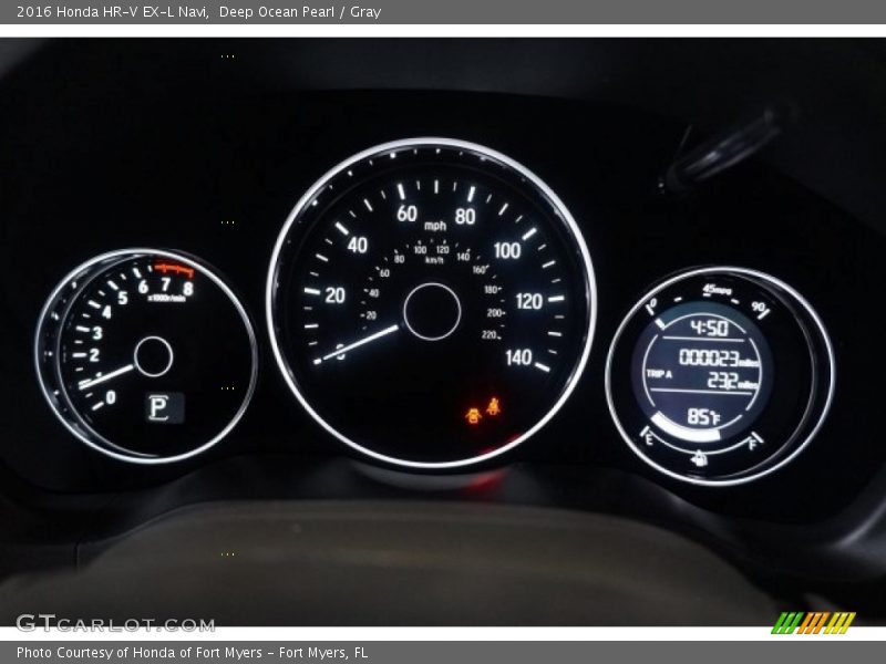 Deep Ocean Pearl / Gray 2016 Honda HR-V EX-L Navi