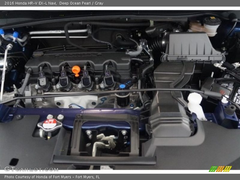 Deep Ocean Pearl / Gray 2016 Honda HR-V EX-L Navi