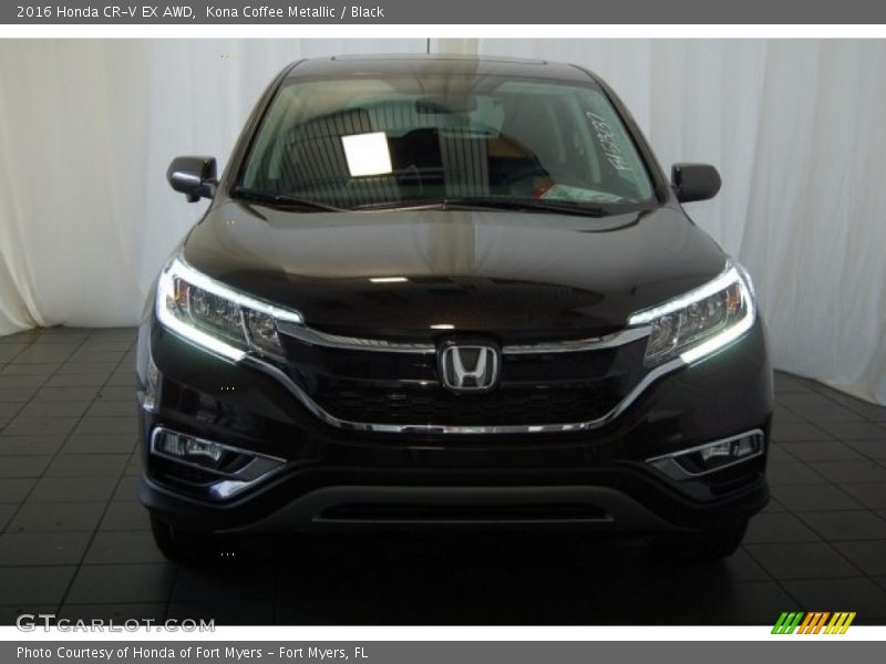 Kona Coffee Metallic / Black 2016 Honda CR-V EX AWD