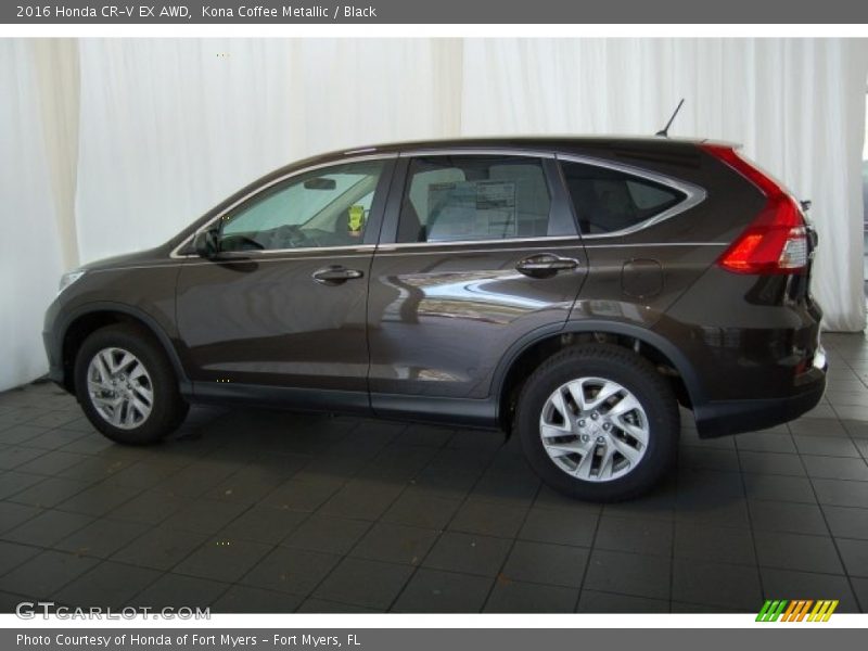 Kona Coffee Metallic / Black 2016 Honda CR-V EX AWD