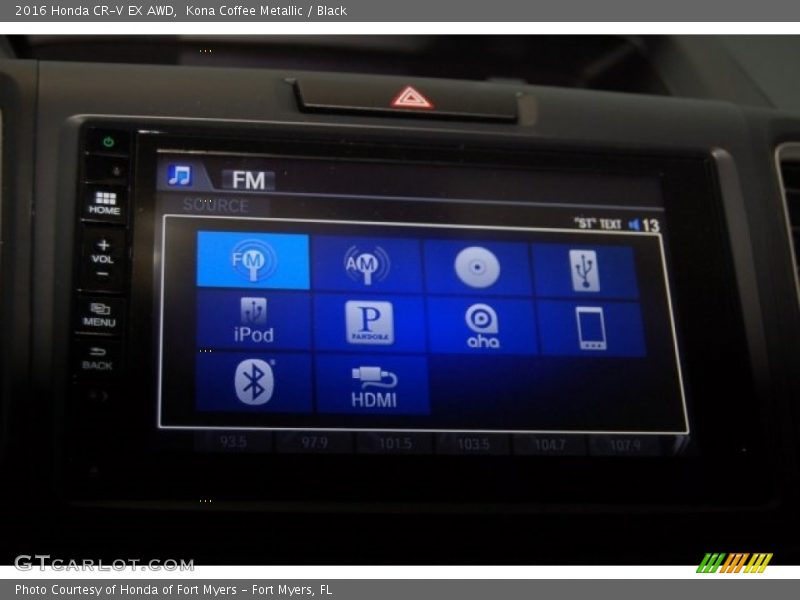 Kona Coffee Metallic / Black 2016 Honda CR-V EX AWD