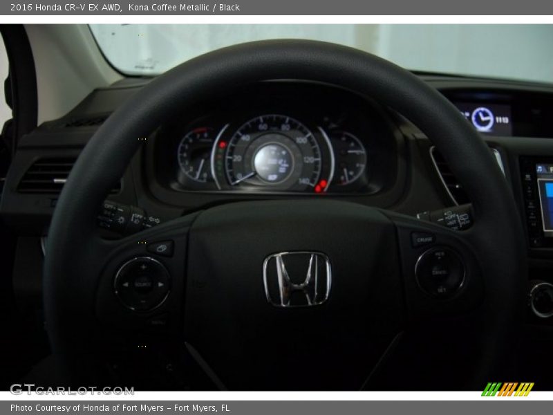 Kona Coffee Metallic / Black 2016 Honda CR-V EX AWD