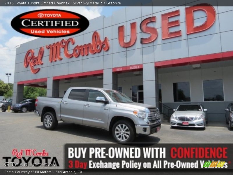 Silver Sky Metallic / Graphite 2016 Toyota Tundra Limited CrewMax