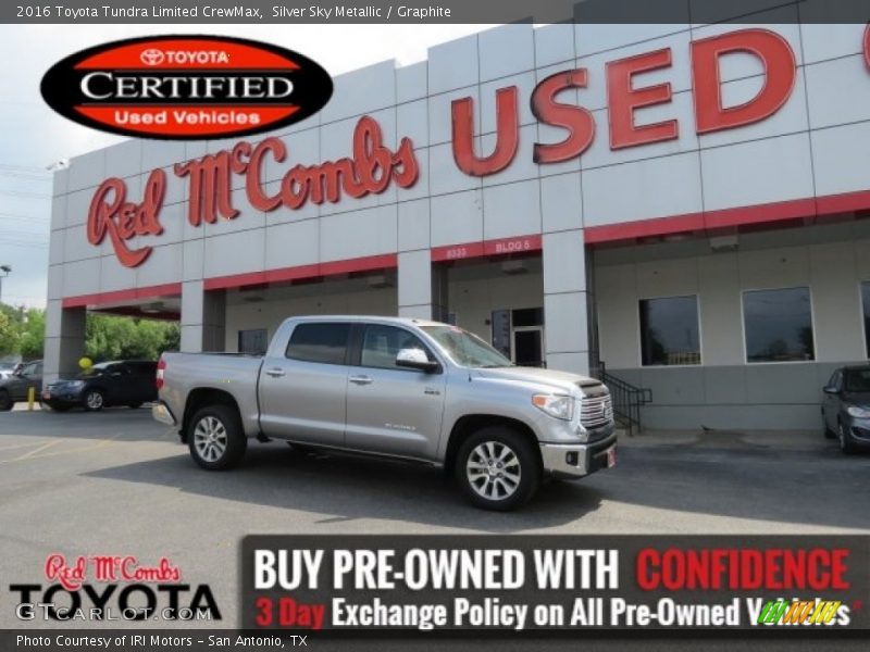 Silver Sky Metallic / Graphite 2016 Toyota Tundra Limited CrewMax