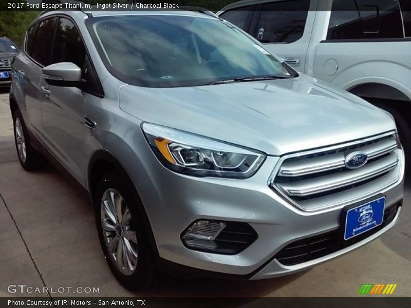 Ingot Silver / Charcoal Black 2017 Ford Escape Titanium