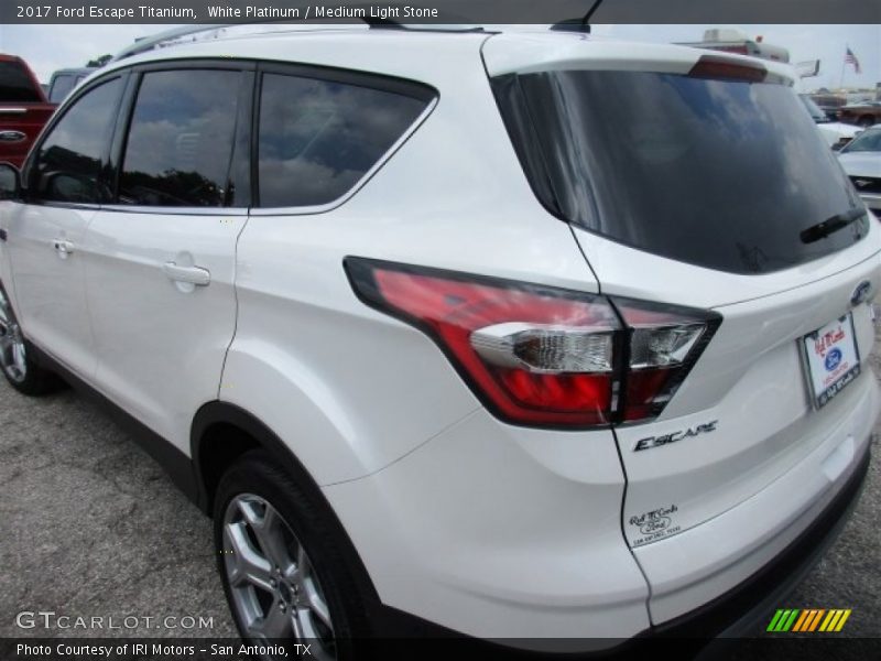 White Platinum / Medium Light Stone 2017 Ford Escape Titanium