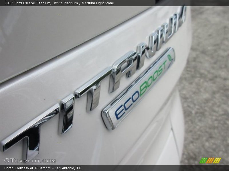 White Platinum / Medium Light Stone 2017 Ford Escape Titanium