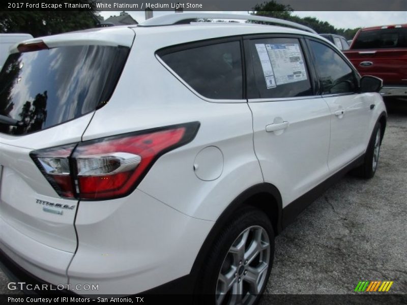 White Platinum / Medium Light Stone 2017 Ford Escape Titanium
