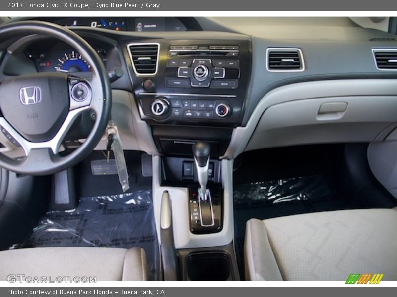 Dyno Blue Pearl / Gray 2013 Honda Civic LX Coupe