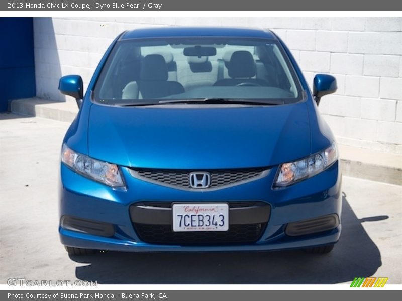 Dyno Blue Pearl / Gray 2013 Honda Civic LX Coupe