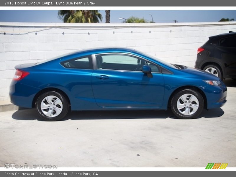 Dyno Blue Pearl / Gray 2013 Honda Civic LX Coupe