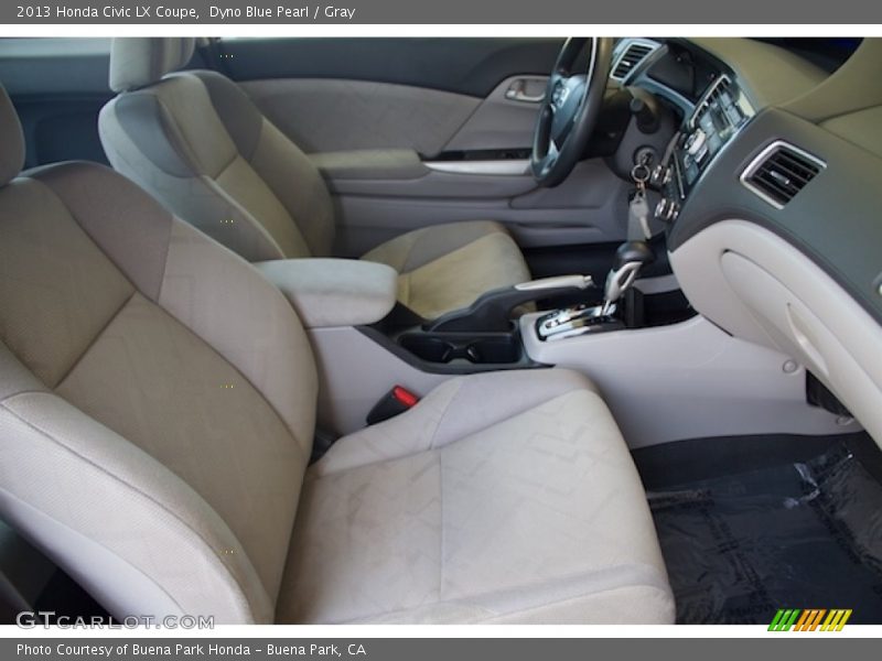 Dyno Blue Pearl / Gray 2013 Honda Civic LX Coupe