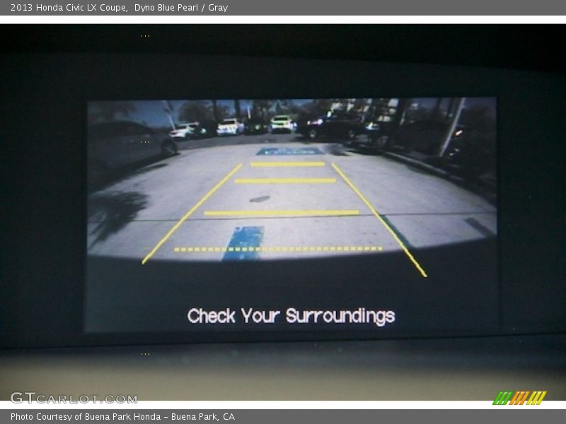 Dyno Blue Pearl / Gray 2013 Honda Civic LX Coupe