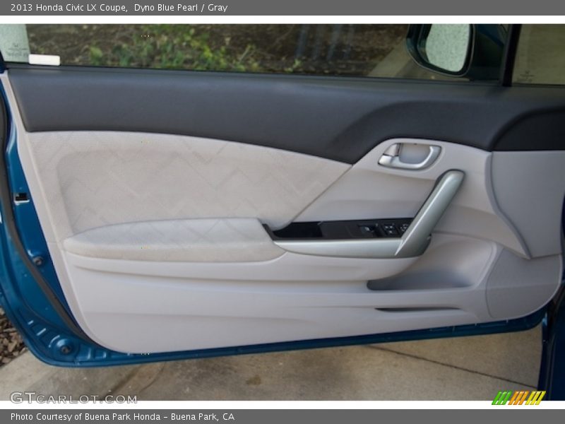 Dyno Blue Pearl / Gray 2013 Honda Civic LX Coupe