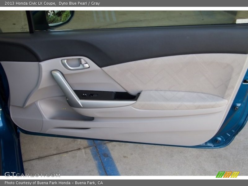 Dyno Blue Pearl / Gray 2013 Honda Civic LX Coupe