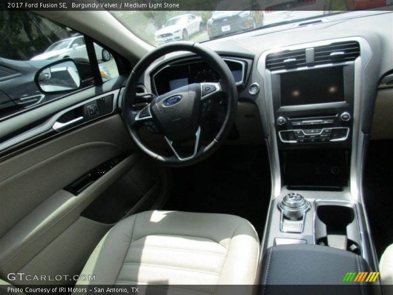 Burgundy Velvet / Medium Light Stone 2017 Ford Fusion SE