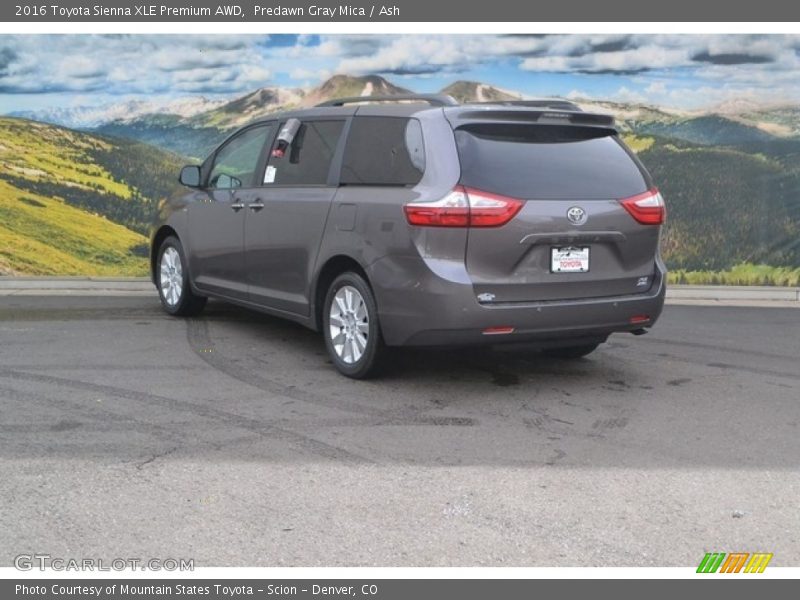 Predawn Gray Mica / Ash 2016 Toyota Sienna XLE Premium AWD